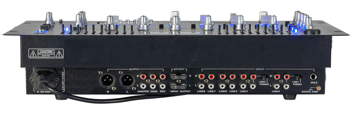 Ibiza 6-kanals Mixer/12 innganger med USB og Bluetooth