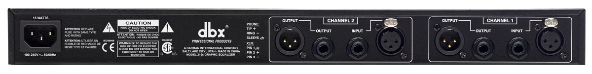 dbx 215S 2x15 Tape Graphic Equalizer