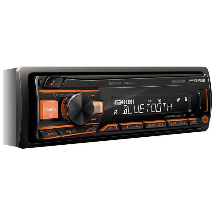 ALPINE UTE-200BT Bilradio med Bluetooth og USB