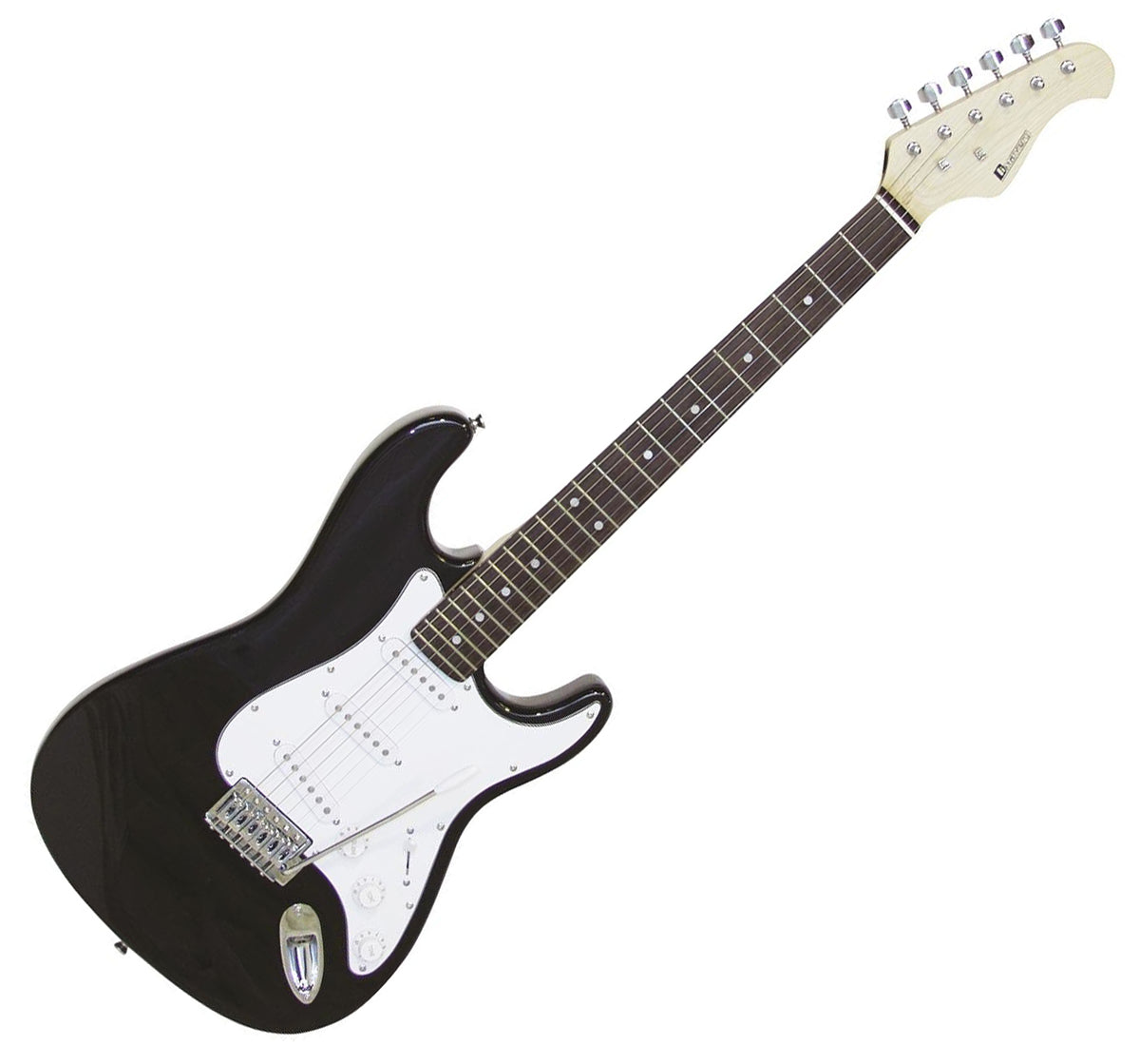 DiMavery ST-203 elektrisk gitar (svart)