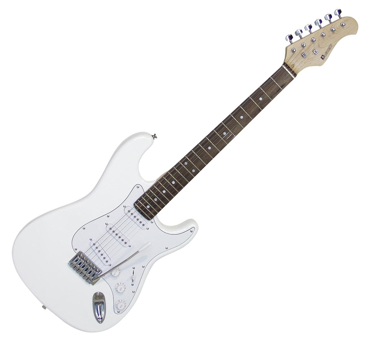 DiMavery ST-203 elektrisk gitar (hvit)