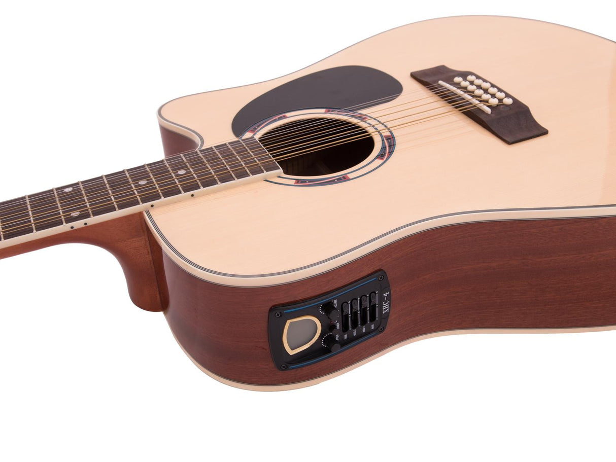 DiMavery DR-612 Western gitar 12-strengs - naturlig