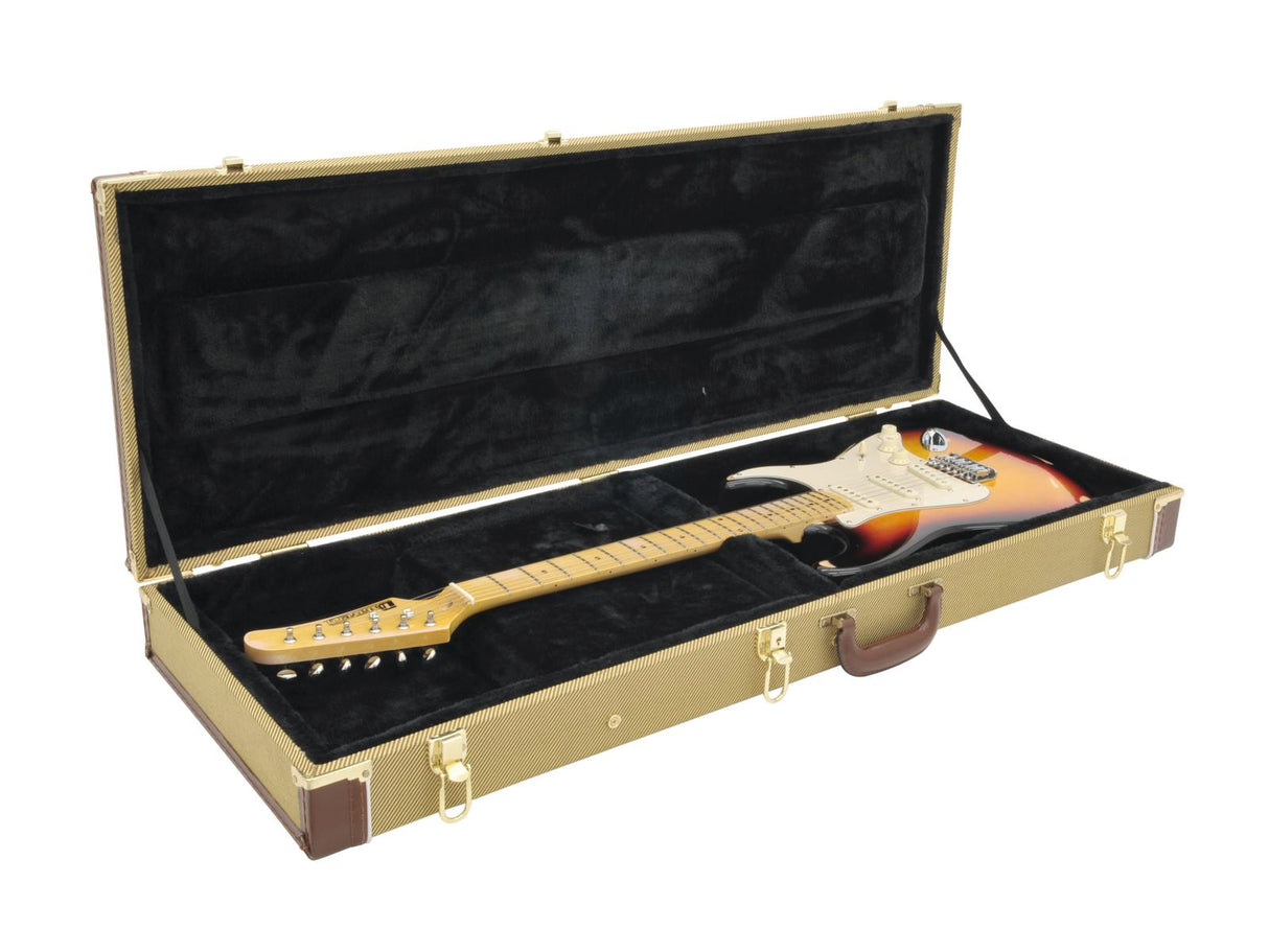 DiMavery Flightcase for elektrisk gitar, tweed
