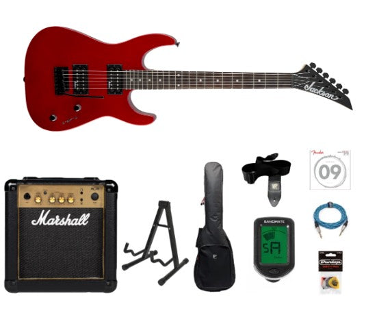 Jackson JS11 Dinky Elektrisk gitar Startpakke (Metallic Red)