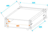 Roadinger Effect Rack CO DD 2 enhet (40 cm dyp)