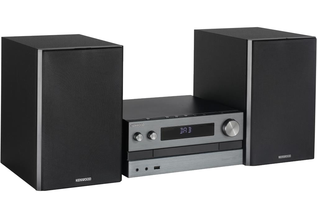 Kenwood M-918DAB-H Minisystem med Bluetooth og DAB+ (aluminium)