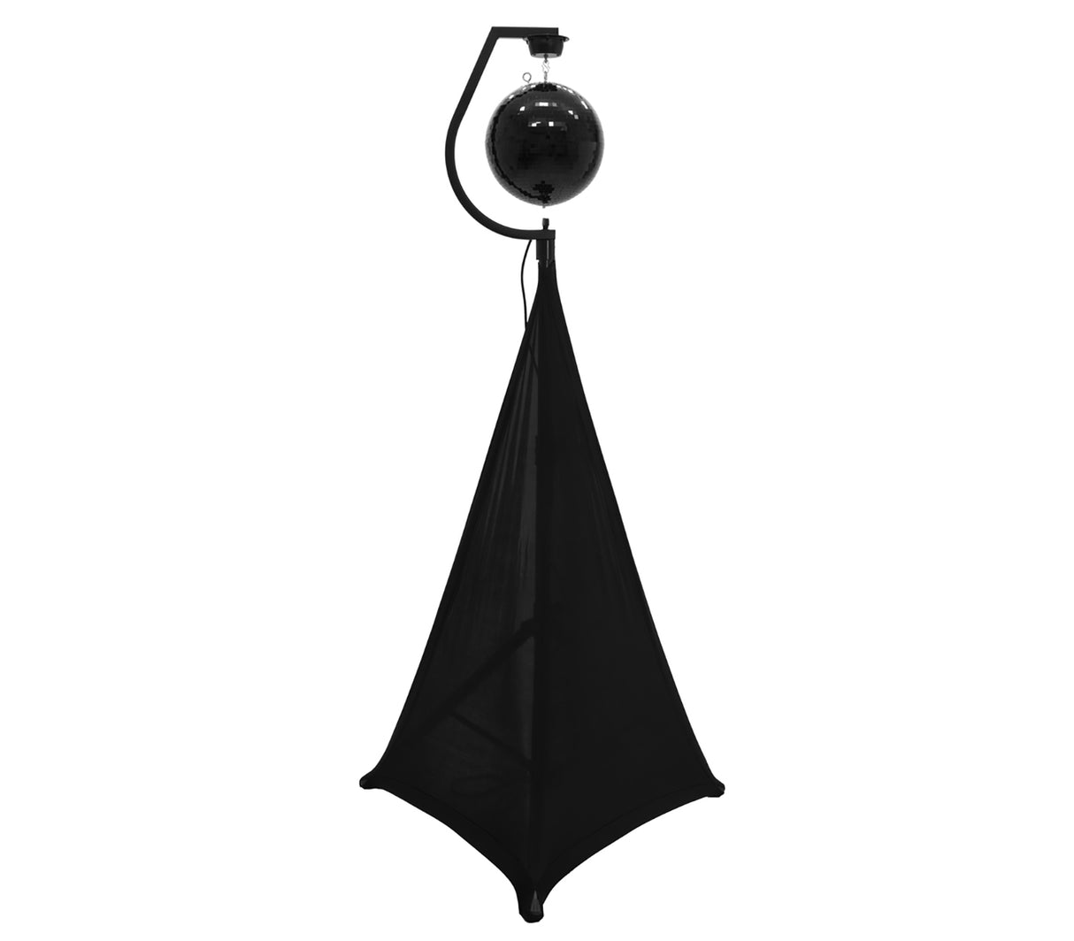 Holder med motor for discokuler opptil 30 cm (svart)