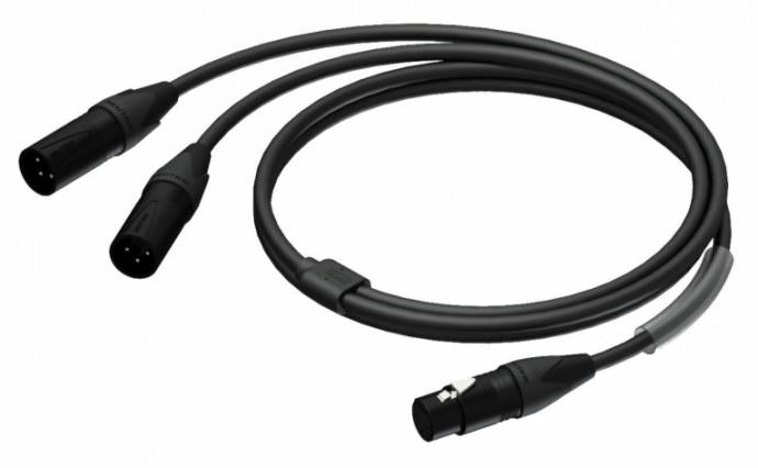 PROCAB Y-delt kabel XLR KVINNE 2x XLR HANN (1,5 m)