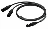 PROCAB Y-delt kabel XLR KVINNE 2x XLR HANN (1,5 m)
