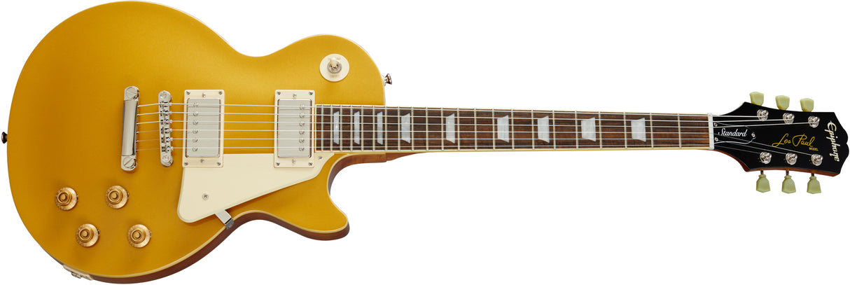 Epiphone Les Paul Standard 50-talls elektrisk gitar (metallisk gull)