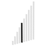 Adam Hall 61535 B Heavy Duty Rack Rail (svart)