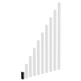 Adam Hall 61535 B Heavy Duty Rack Rail (svart)