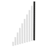 Adam Hall 61535 B Heavy Duty Rack Rail (svart)