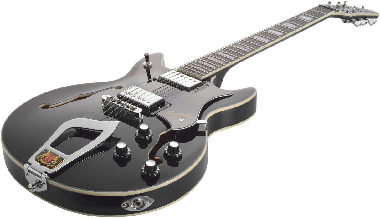 Hagstrom Alvar elektrisk gitar (svart)