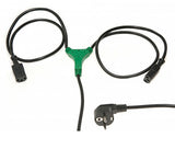 IEC Y-Split Plugg Schuko for 2x IEC Female 13A Device Plug