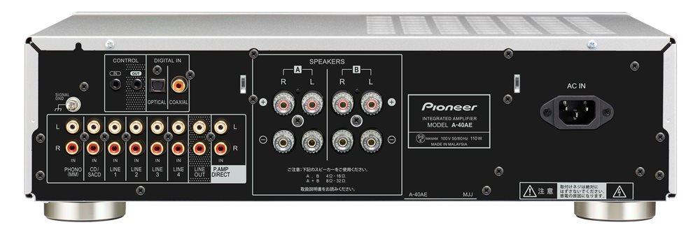 Pioneer A-40AE HI-FI-forsterker (sølv, 2x60W)