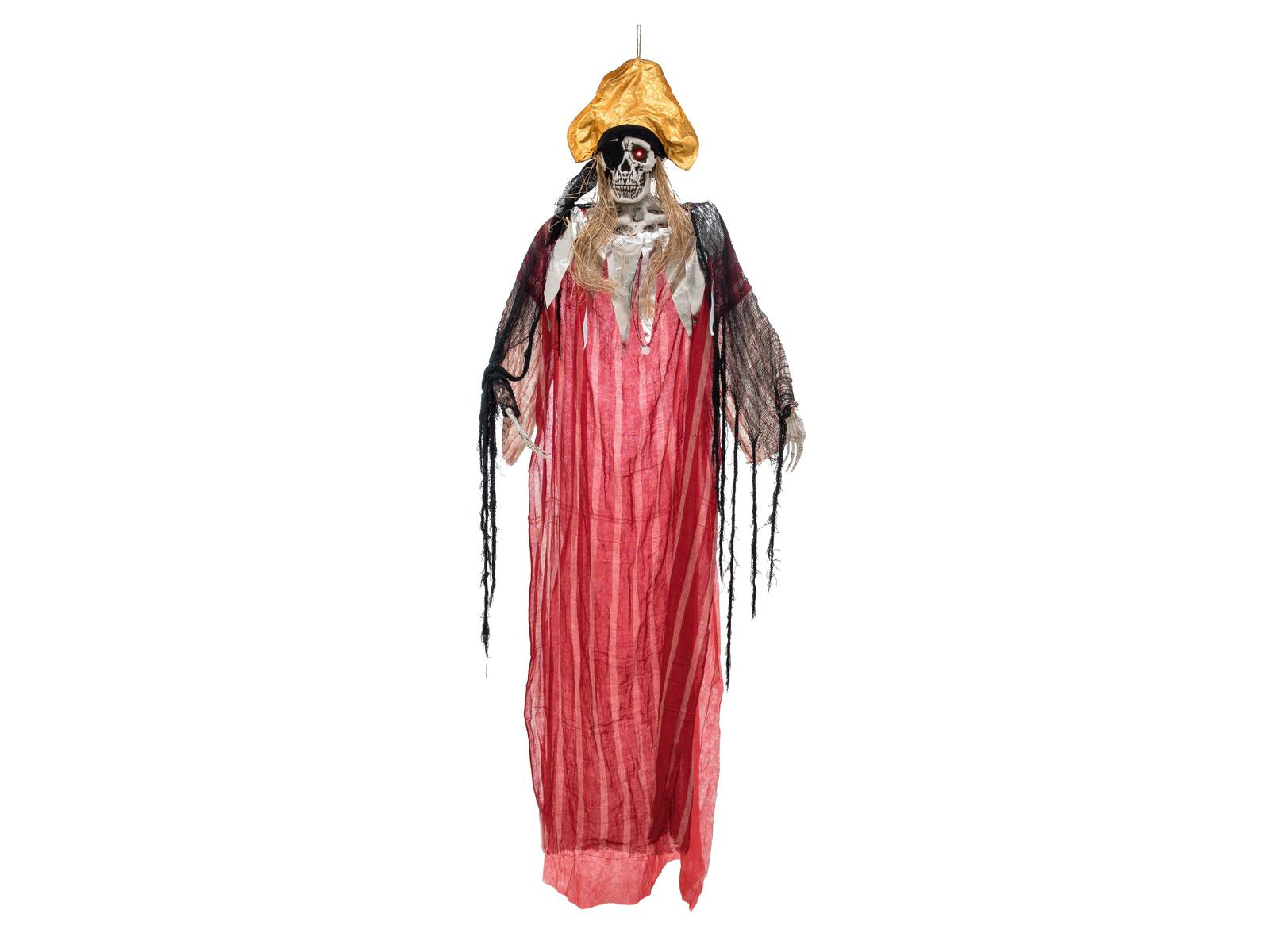 Halloween skjelett pirat, 170 cm