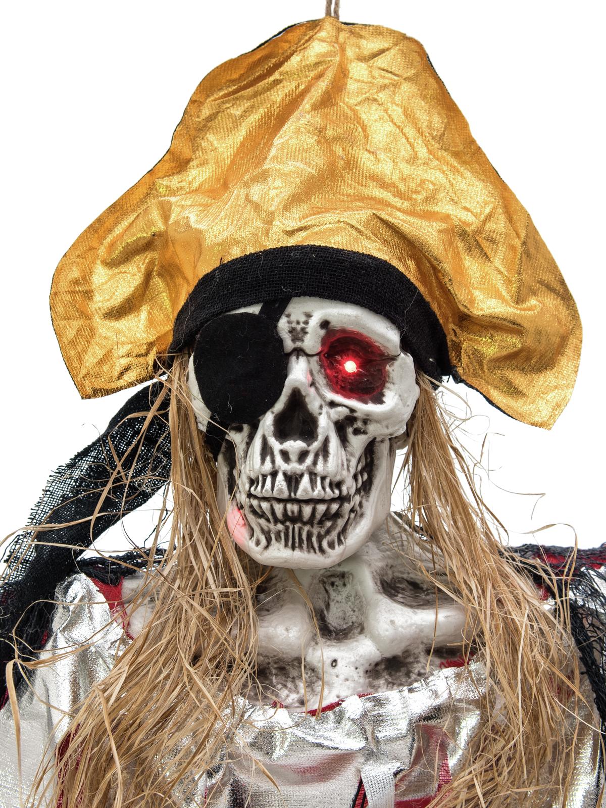 Halloween skjelett pirat, 170 cm