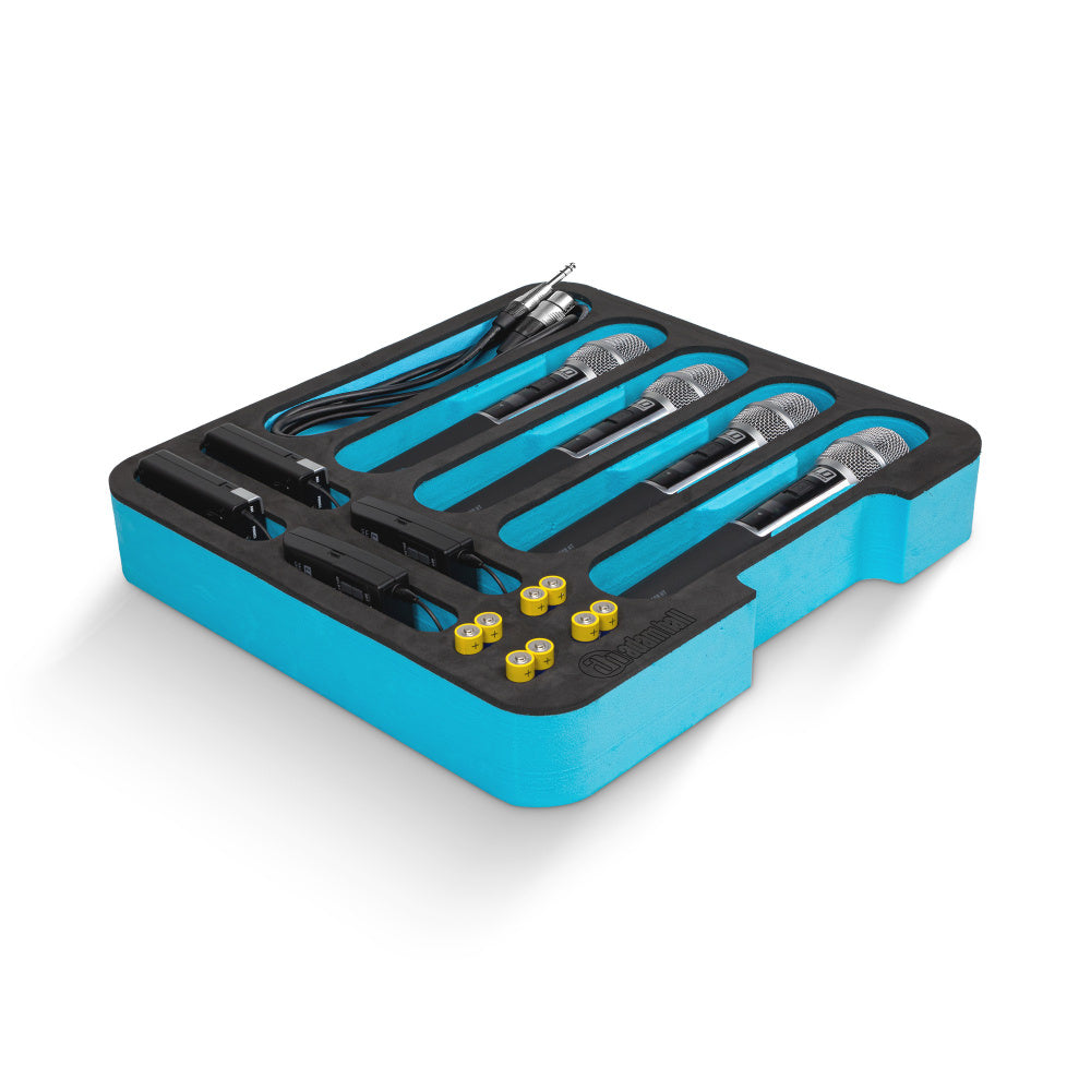 Innlegg for 19" 2U rackskuff for trådløse mikrofoner