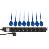Adam Hall 1U Rack Power Distribution (Schuko)