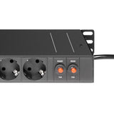 Adam Hall 19" dobbel kraftskinne