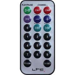 LTC karaokeforsterker (2x 50W, sølv)