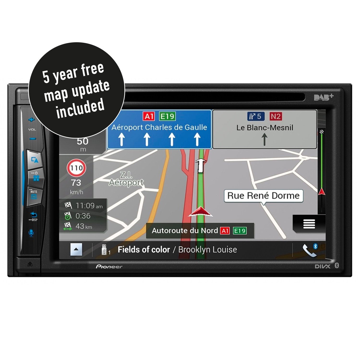 Pioneer AVIC-Z730DAB GPS-navigasjon, trådløs CarPlay og Bluetooth