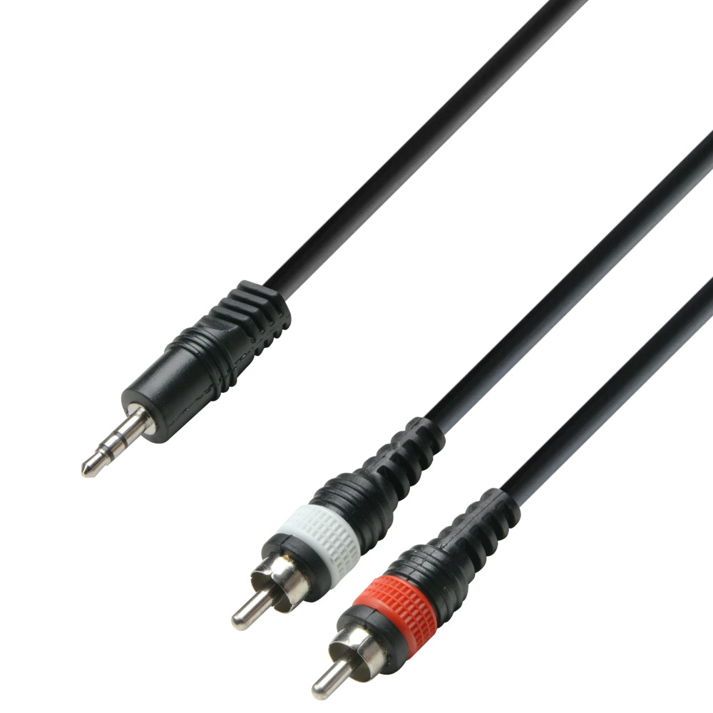 Adapterkabel 3,5 mm Jack Stereo for 2 x RCA Phono