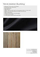 Akustikkduk pr 3 m² (svart)