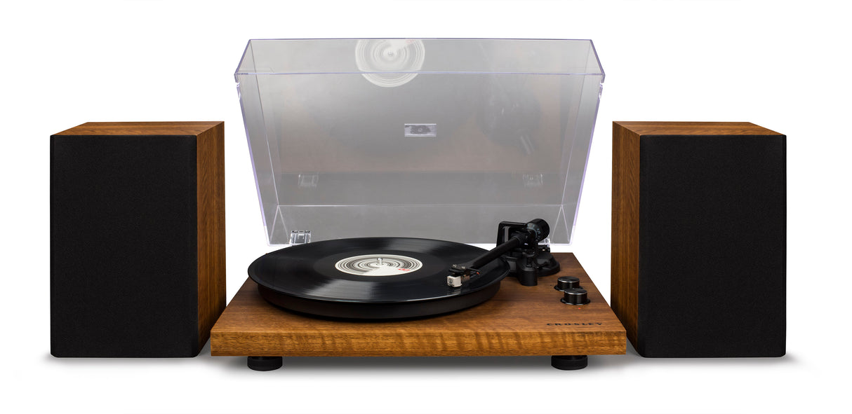 Crosley C62 platespiller med høyttalere (valnøtt)