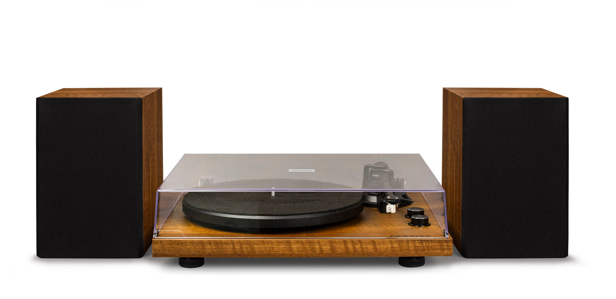 Crosley C62 platespiller med høyttalere (valnøtt)