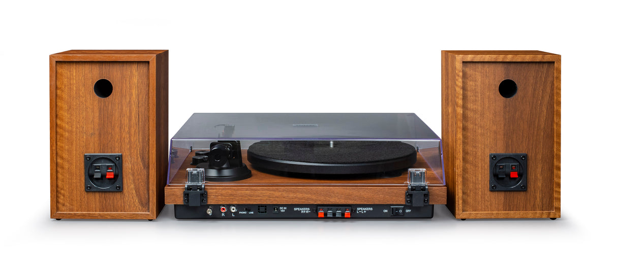 Crosley C62 platespiller med høyttalere (valnøtt)