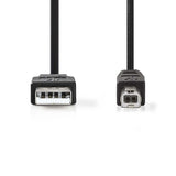 USB 2.0-kabel A-hannkontakt - B-hannkontakt 2,0m