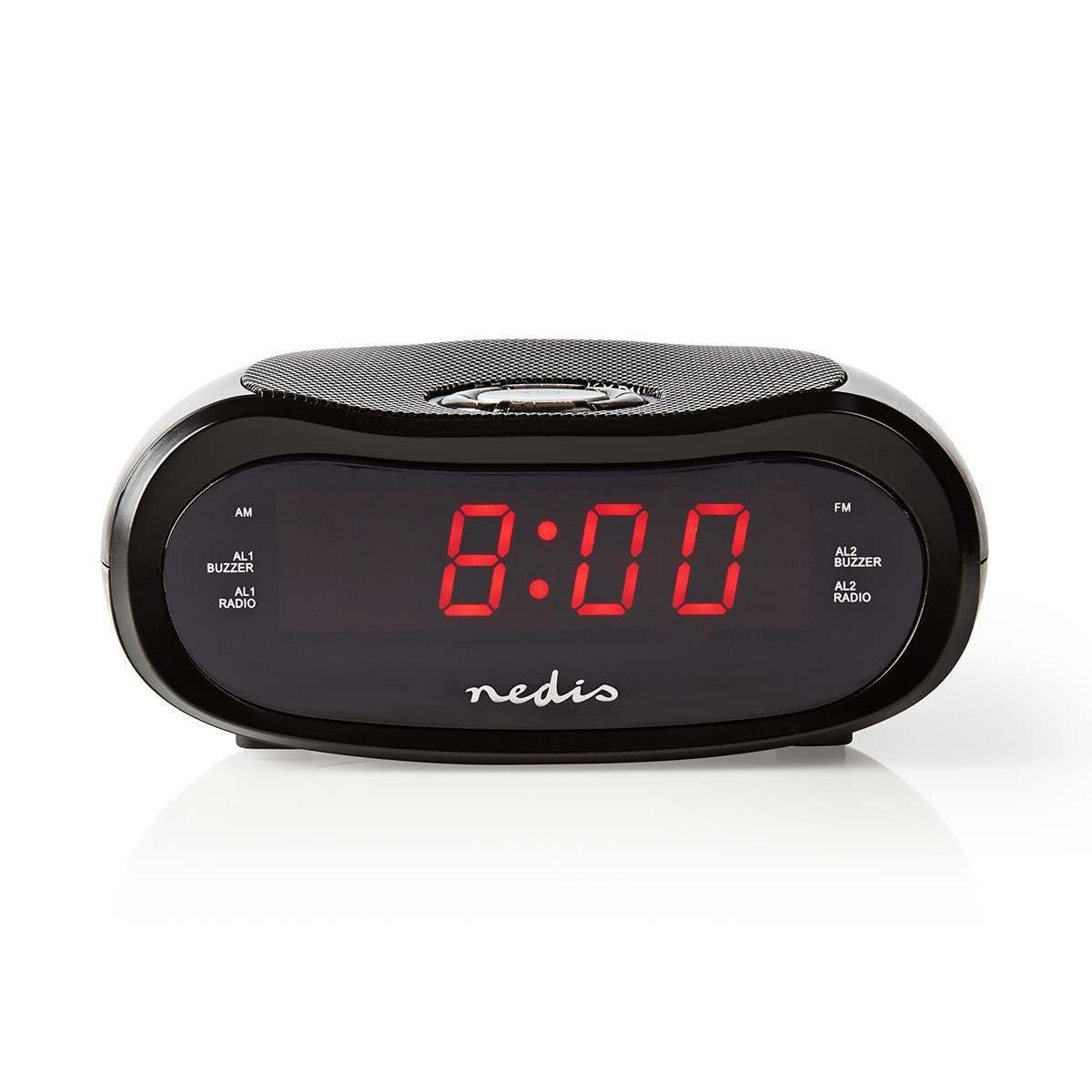 Klokkeradio med vekkerklokke (oval)