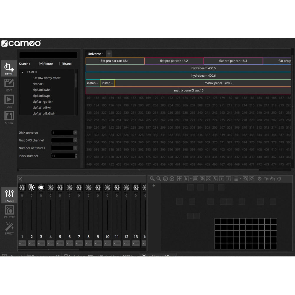 Cameo DVC CUE USB-DMX- Interface og programvare