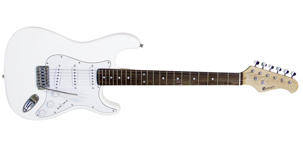 DiMavery ST-203 elektrisk gitar (hvit)