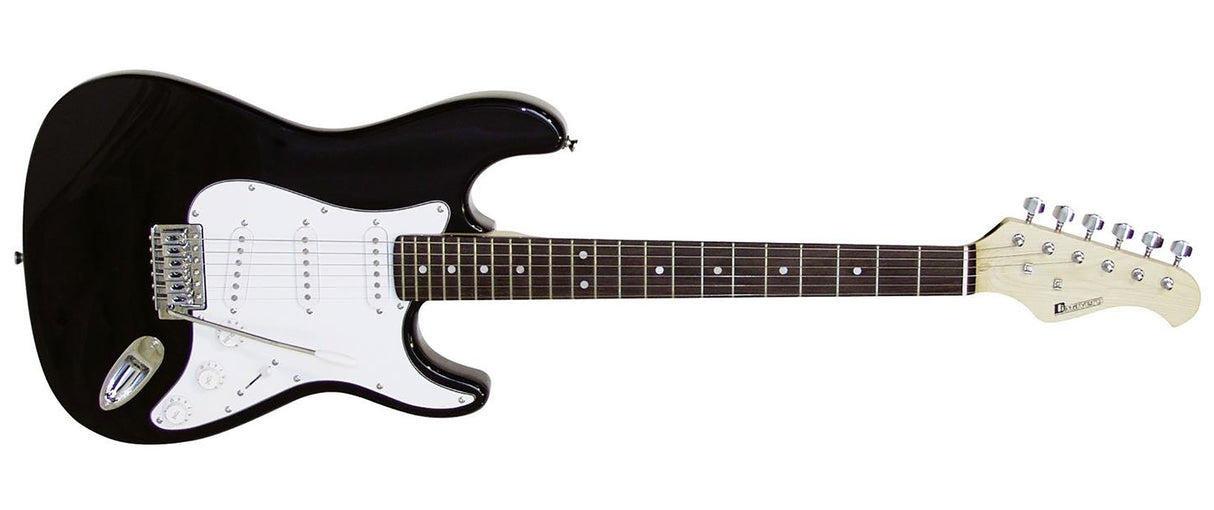 DiMavery ST-203 elektrisk gitar (svart)