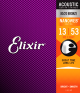 Elixir Nanoweb Bronze 80/20 gitarstrenger (HD Light, 13-53)