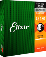 Elixir Nanoweb Nikkel Bass Strings (Light, 5c, 45-130)