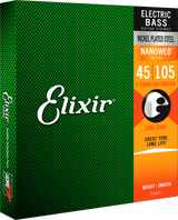 Elixir Nanoweb Nikkel Bass Strings (Medium, 45-105)