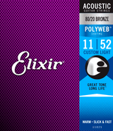Elixir Polyweb Bronze 80/20 gitarstrenger (tilpasset lys, 11-52)