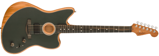 Fender American Acoustasonic Jazzmaster elektrisk gitar (Tungsten)