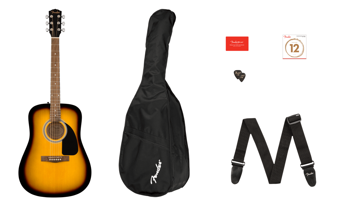 Fender FA-115 Dreadnought Western gitarpakke ( Sunburst )