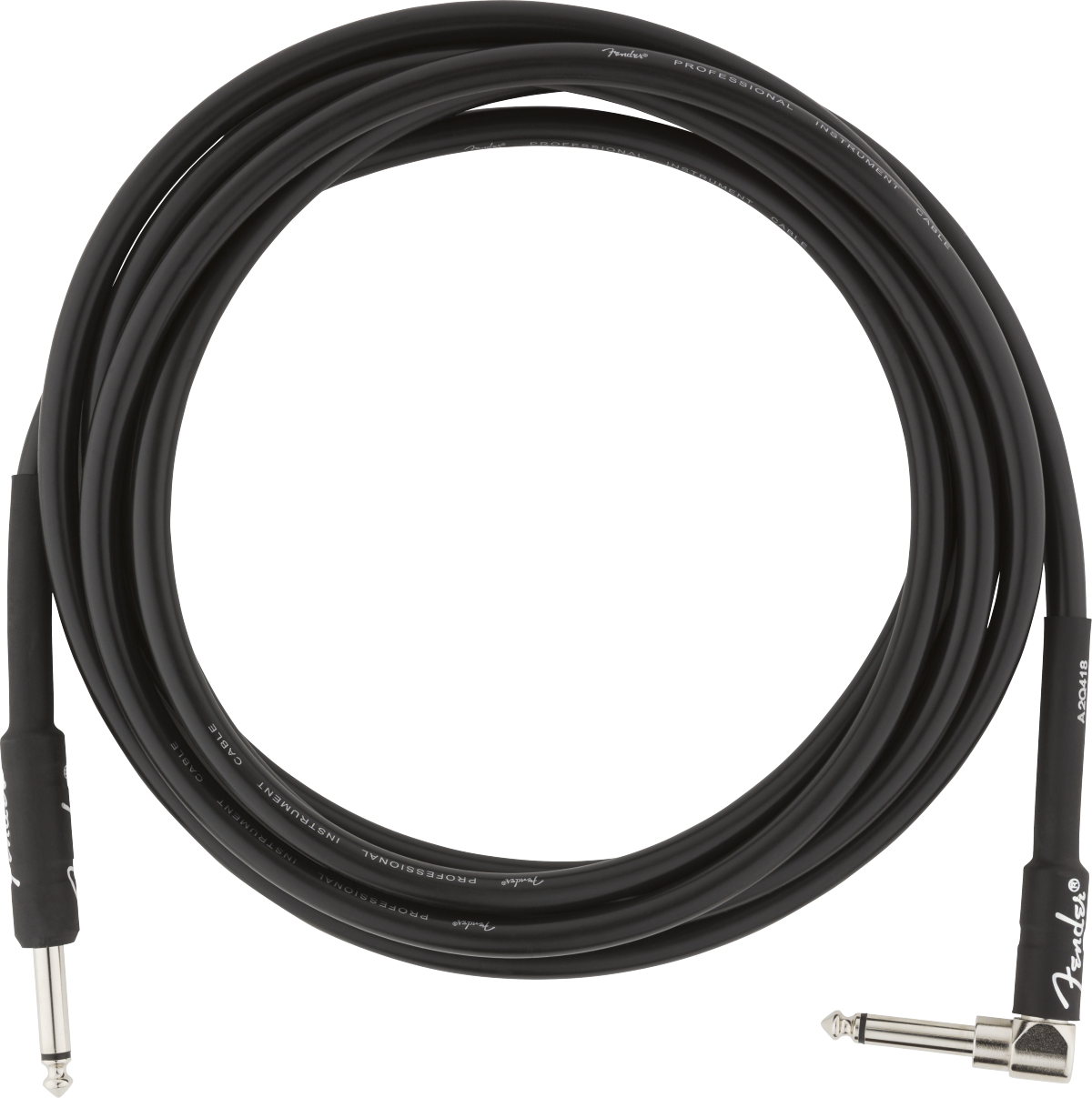 Fender profesjonell gitarkabel vinkelplugg (svart, 3m)