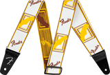 Fender vektløs gitarstropp ( White / Yellow / brun, 2")