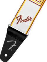 Fender vektløs gitarstropp ( White / Yellow / brun, 2")