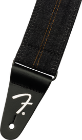 Fender x Wrangler Denim gitarstropp (vasket Black sting, 2")