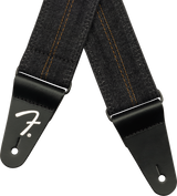 Fender x Wrangler Denim gitarstropp (vasket Black sting, 2")