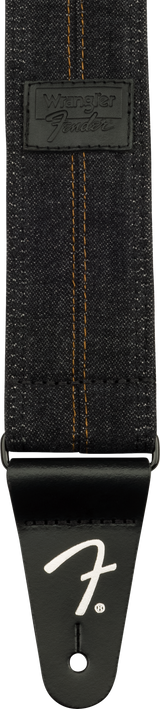 Fender x Wrangler Denim gitarstropp (vasket Black sting, 2")