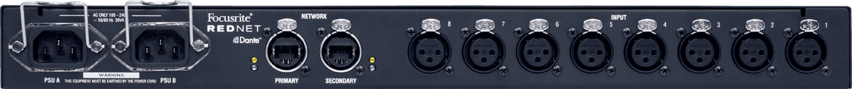 Focusrite RedNet MP8R mikrofonforforsterker